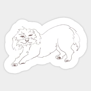 lazy dog Sticker